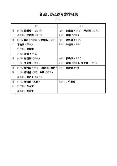 武汉协和名医就诊时间