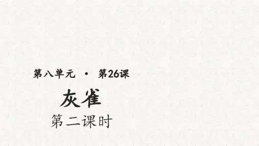 人教部编版三年级语文上册【教学课件】灰雀示范课件第二课时