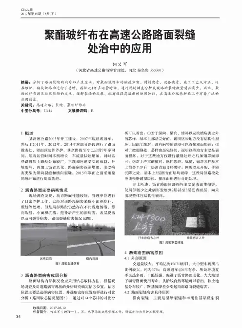 聚酯玻纤布在高速公路路面裂缝处治中的应用