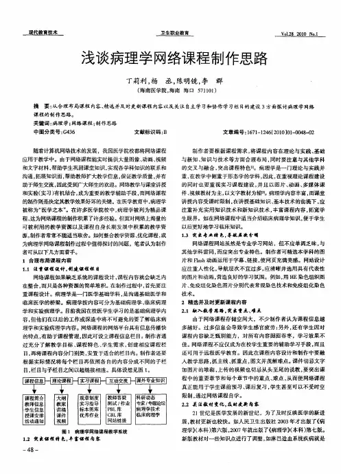浅谈病理学网络课程制作思路