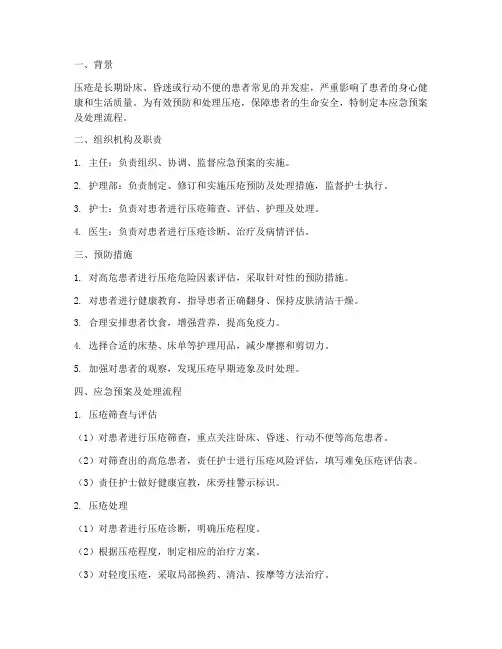 压疮应急预案及处理流程