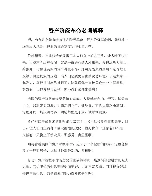 资产阶级革命名词解释