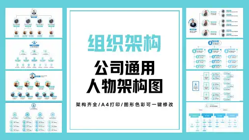 公司通用组织架构图PPT模板