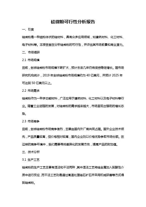硅微粉可行性分析报告