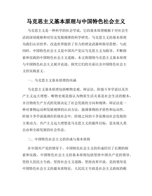 马克思主义基本原理与中国特色社会主义