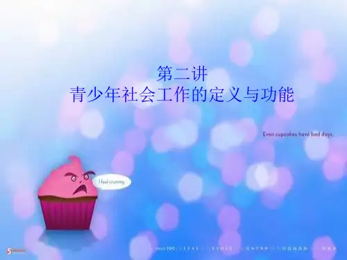 第二章 青少年社会工作的定义与功能