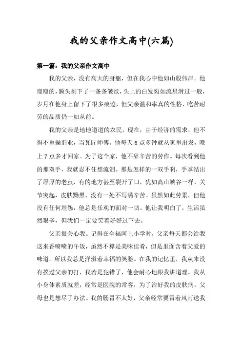 我的父亲作文高中(六篇)