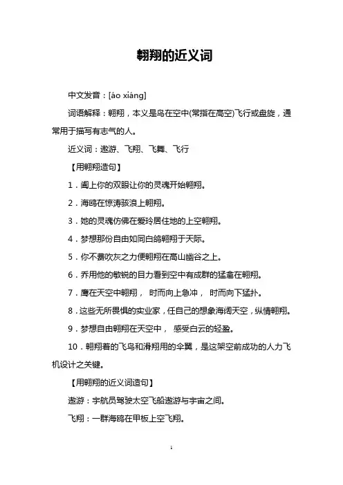 翱翔的近义词