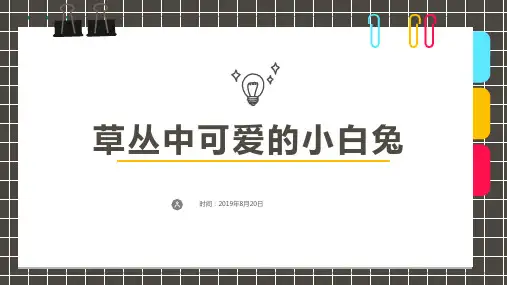 7-9岁 水粉粘土手工 草丛中可爱的小白兔-美术课件