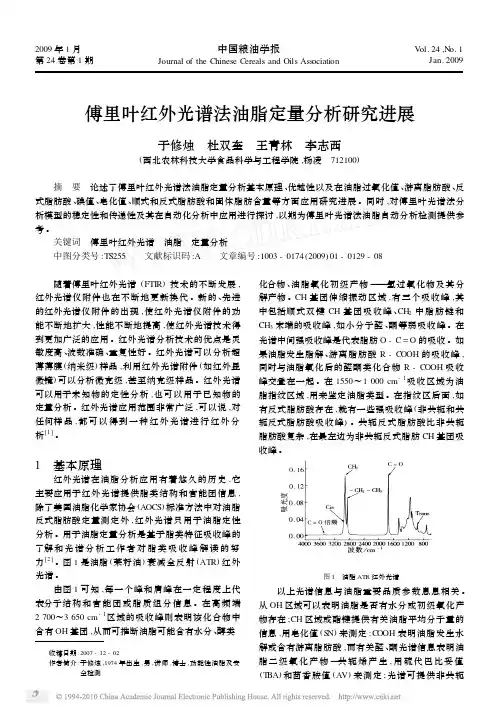 傅里叶红外光谱法油脂定量分析研究进展