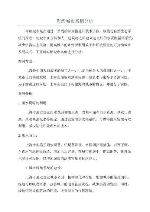 海绵城市案例分析