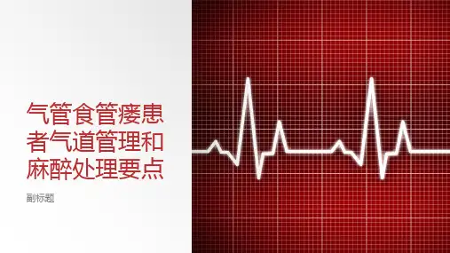 气管食管瘘患者气道管理和麻醉处理要点