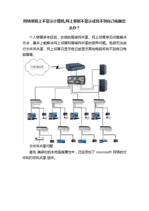 网络邻居上不显示计算机,网上邻居不显示或找不到自己电脑怎么办？