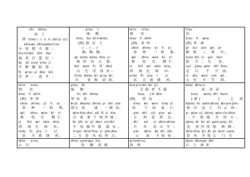 一年级上册必备古诗20首古诗