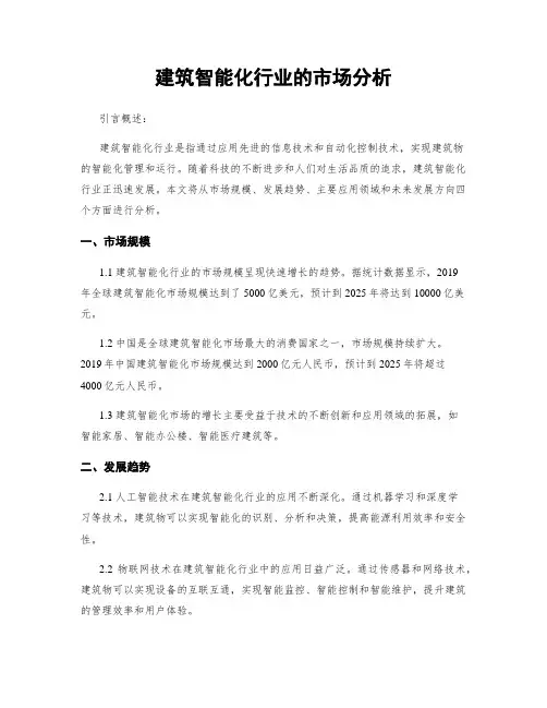 建筑智能化行业的市场分析