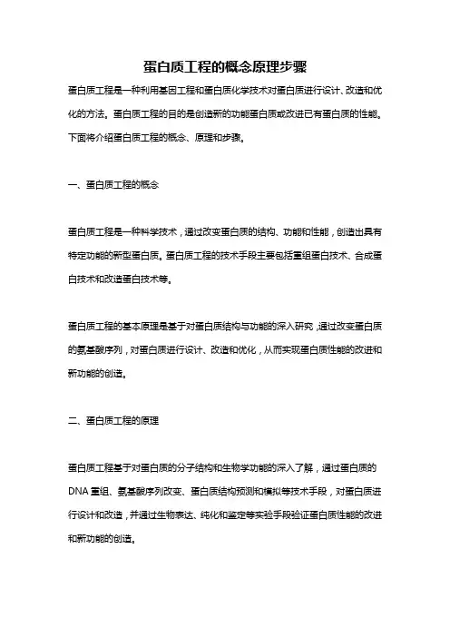 蛋白质工程的概念原理步骤