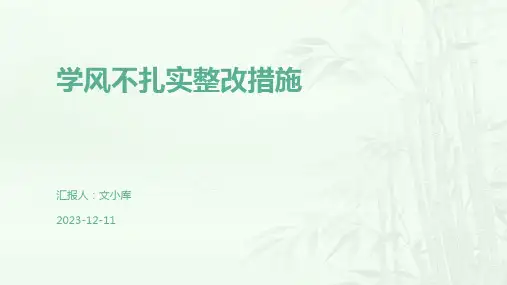 学风不扎实整改措施