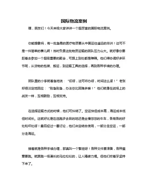 国际物流案例