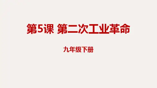 九年级历史下册 第二单元2.5 第二次工业革命课件 新人教版