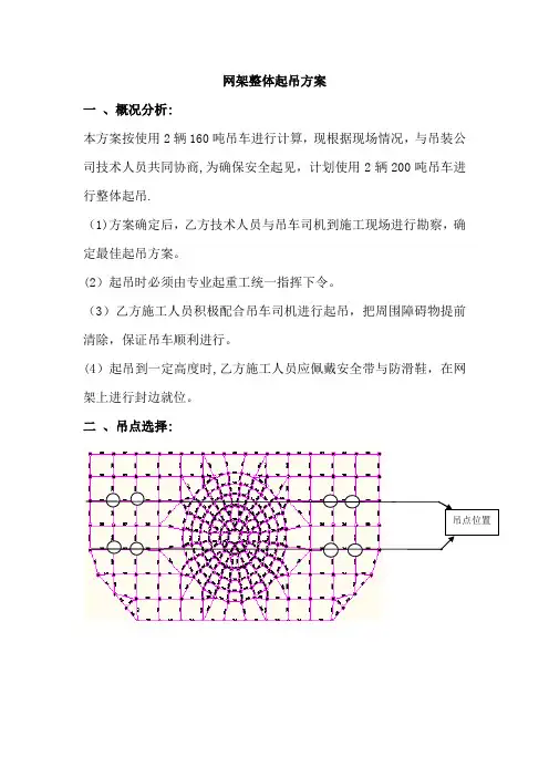 整体吊装网架方案