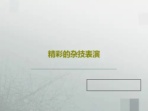 精彩的杂技表演30页PPT