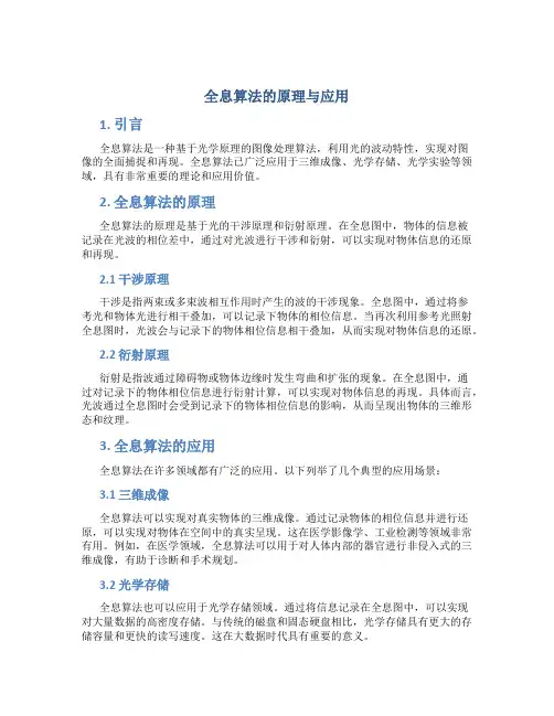 全息算法的原理与应用