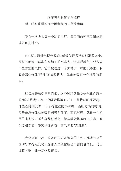 变压吸附制氢工艺流程