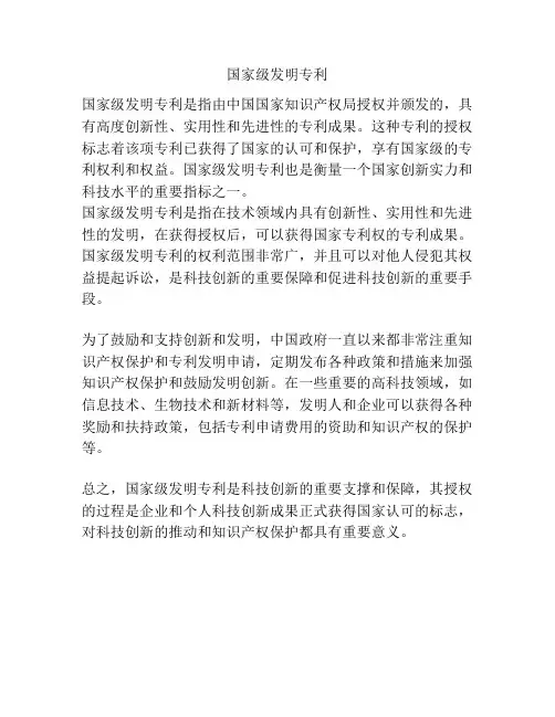 国家级发明专利