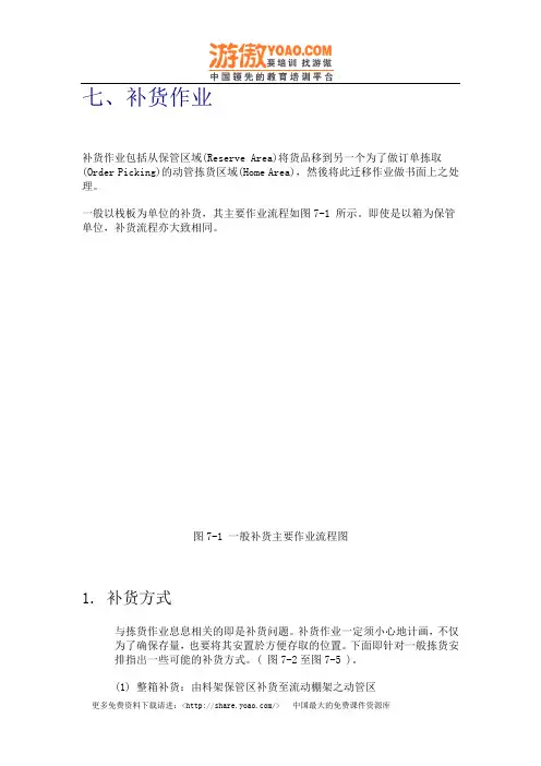 七、物流中心补货作业