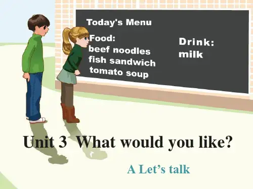 pep五年级英语上册unit3 A lets talk-课件