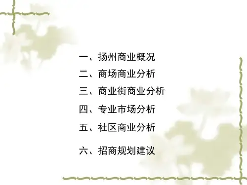 扬州商业概况-43页精选文档