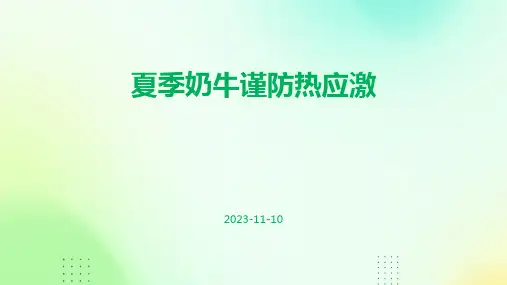 夏季奶牛谨防热应激