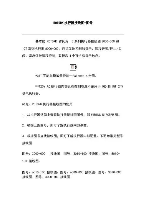 ROTORK执行器接线图