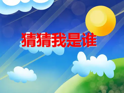 大班美术活动《猜猜我是谁》 课件