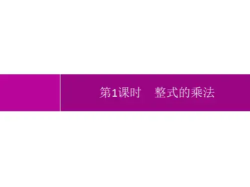 人教版初中数学八年级上册精品课件 第14章 整式的乘法与因式分解 14.1.4 第1课时 整式的乘法