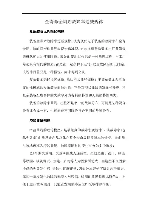 全寿命全周期故障率递减规律