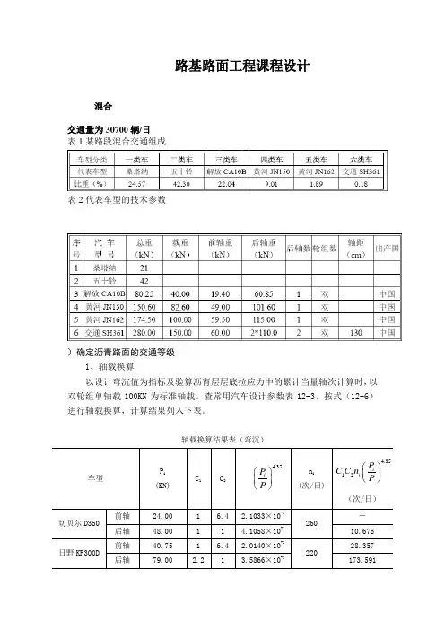 路基路面工程课程设计