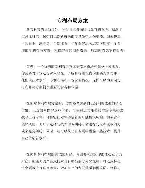 专利布局方案