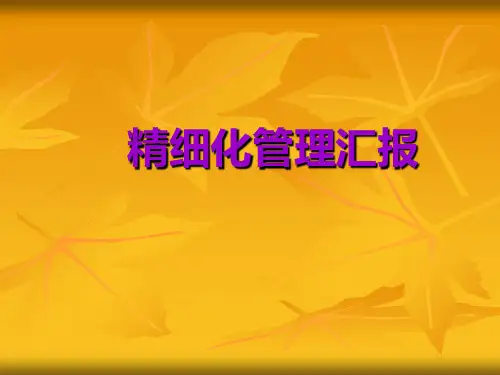 工程部精细化管理汇报ppt课件