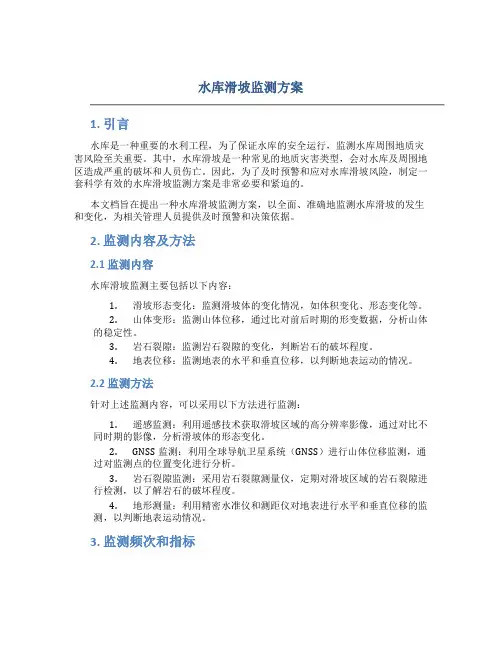 水库滑坡监测方案