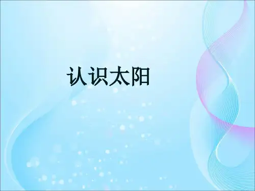 认识太阳PPT