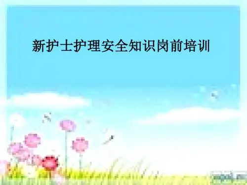 新护士岗前培训PPT课件
