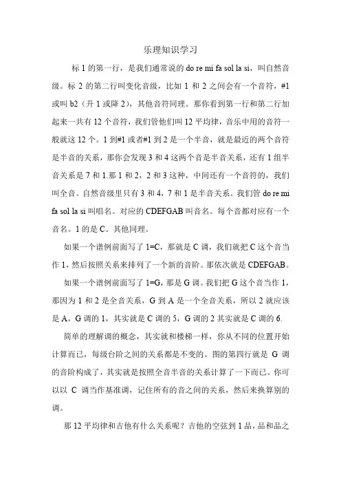 乐理知识学习.doc