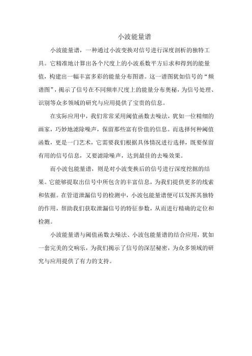 小波能量谱