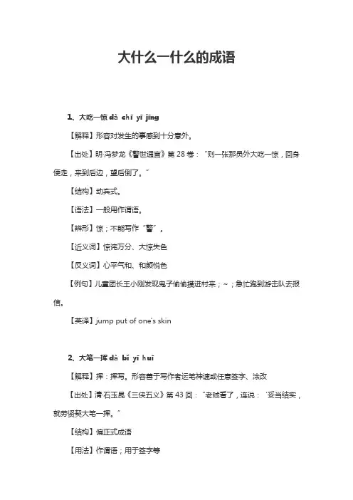 大什么一什么成语