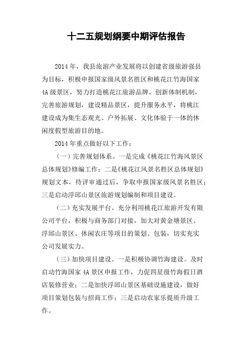 十二五规划纲要中期评估报告