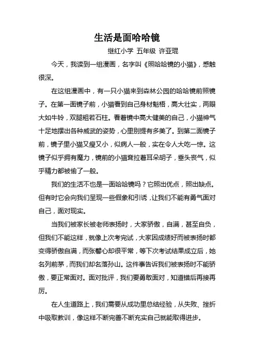 生活是面哈哈镜