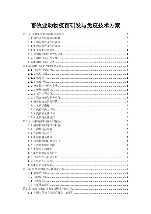 畜牧业动物疫苗研发与免疫技术方案