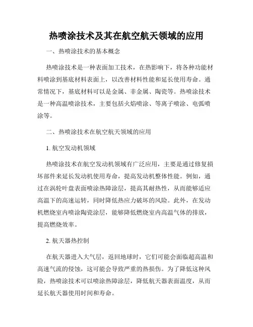 热喷涂技术及其在航空航天领域的应用
