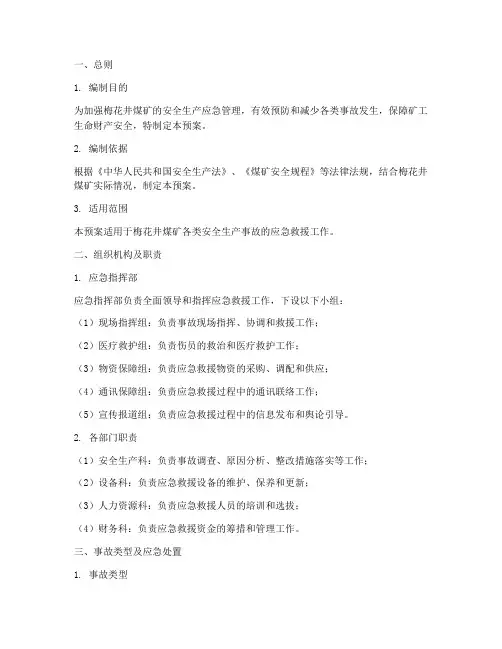 梅花井煤矿应急预案
